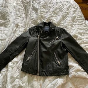 American Eagle Black Faux Leather Jacket, fully lined, EXCELLENT CONDITION